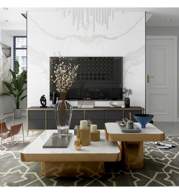 Bàn trà đôi mặt đá cao cấp 