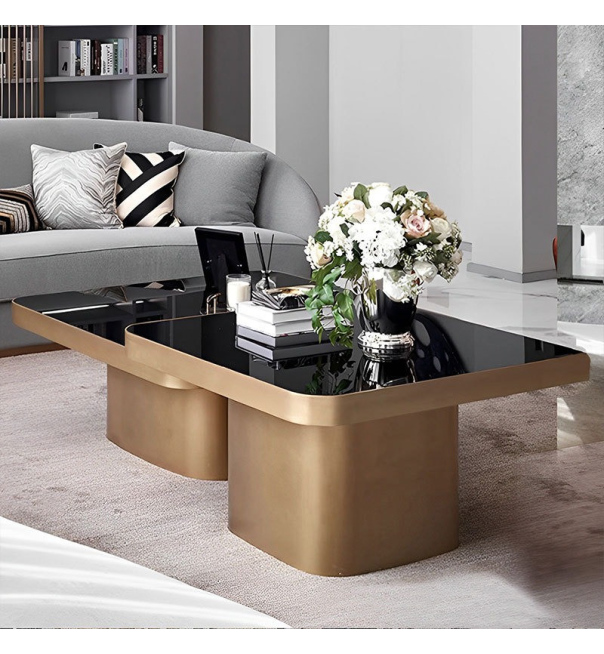 Bàn trà đôi mặt đá cao cấp 