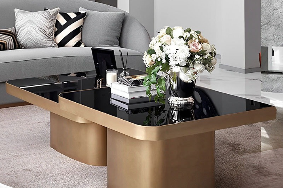 Bàn trà đôi mặt đá cao cấp 